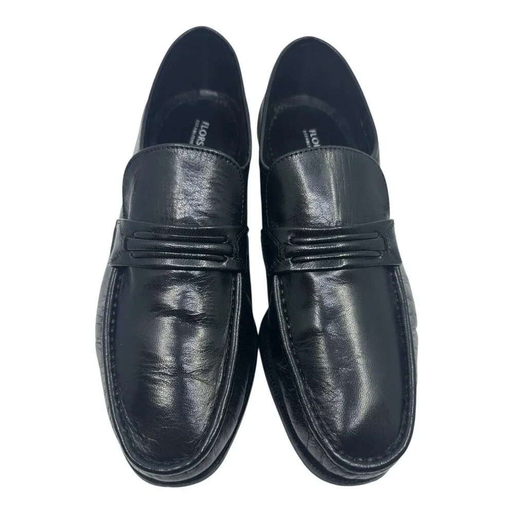 Florsheim Jareth Black Slip On Moc Dress Leather Shoes Mens Size 10eee 12073 EUC